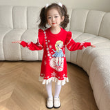 Kid Baby Girl Elsa Autumn and Winter Frozen Aisha Christmas Dress