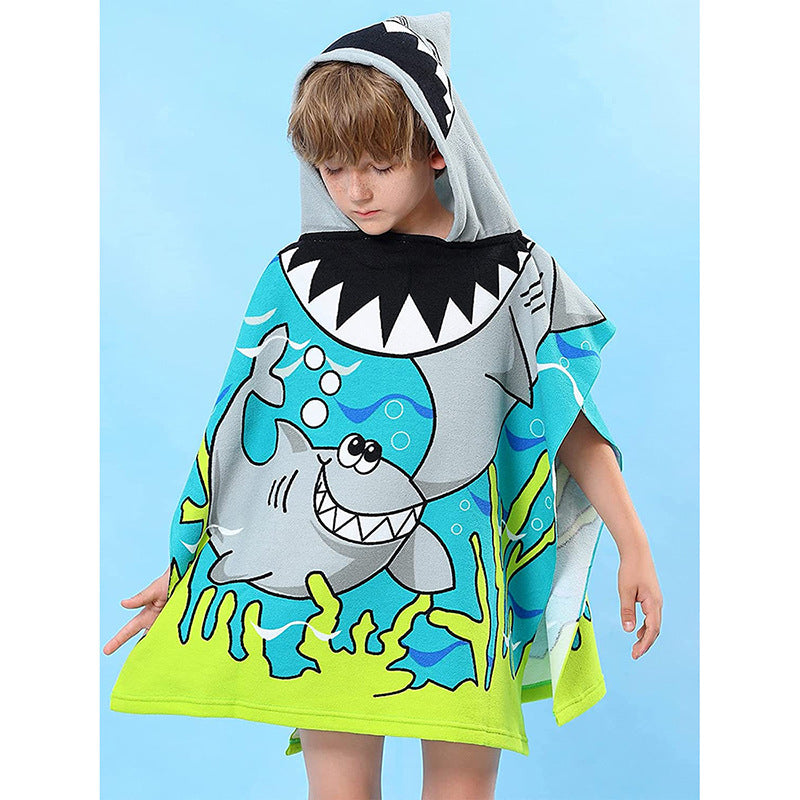Kid Baby Bath Towel Microfiber Cotton Hooded Beach Soft Poncho Pajamas