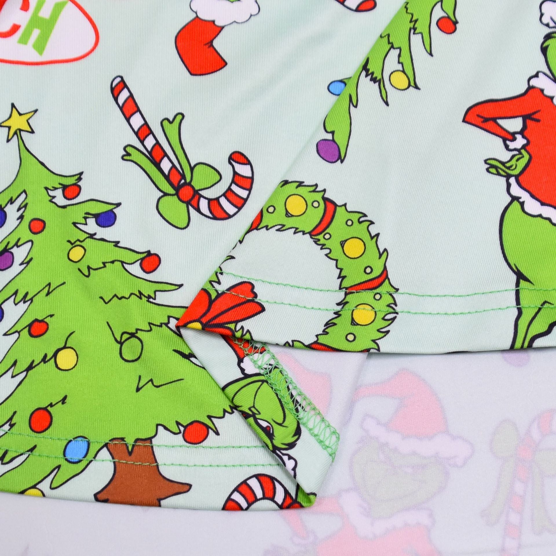 Kid Girls Long-sleeved Christmas Thief Green Sulley Grinch Dresses
