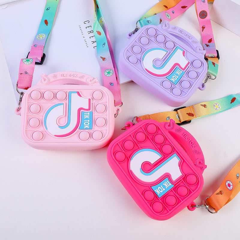 Kid Silicone Tiktok Anti-rat Pioneer Pressure Relief Puzzle Toy Bag