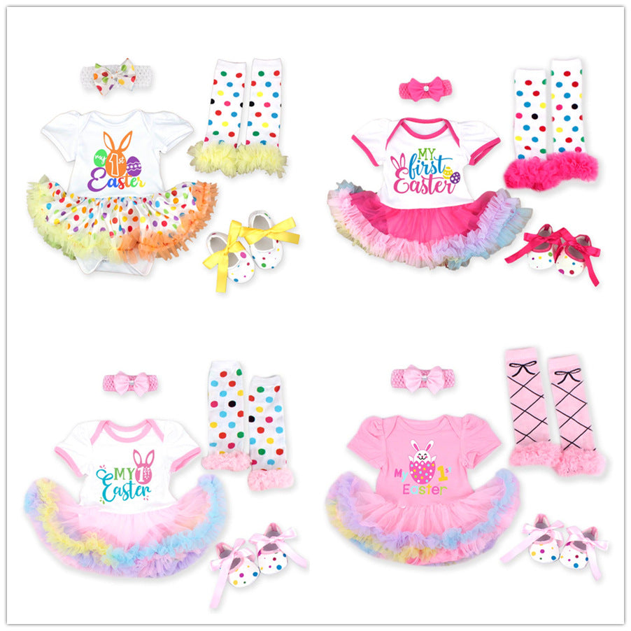 Baby Girl Easter 3 Pcs Crawl Suit Sets