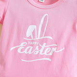 Spring Summer Girls Easter Cartoon Rabbit Pink Cute Braces Set 2 Pcs