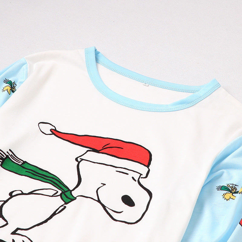 Family Matching Christmas Snoopy Print Pajamas
