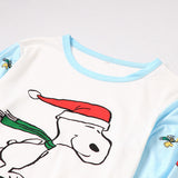 Family Matching Christmas Snoopy Print Pajamas