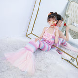 Kid Girl Mermaid Tail Beach Fishtail Ariel Swimsuits