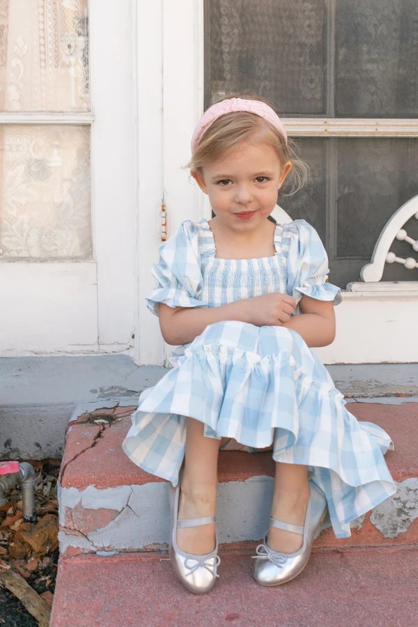 Family Matching Parent-child Sweet Leisure Loose Cake Bubble Sleeve Dresses