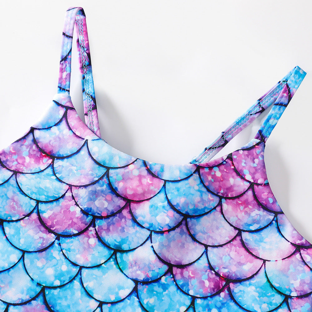Kid Girls One-piece Swimsuit Mermaid Bathing Beach Swimwear