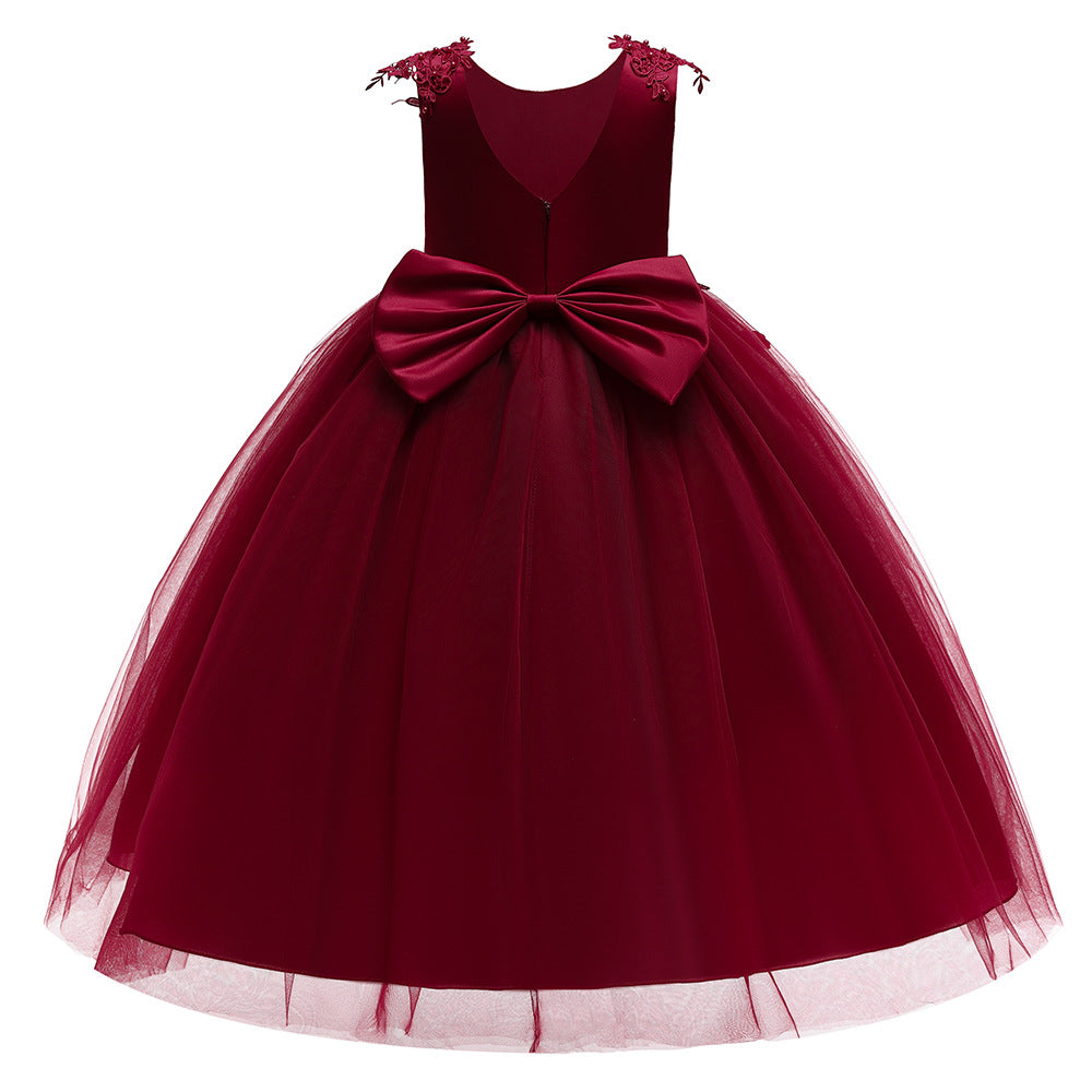 Kid Girl Princess Wedding Pompous Gauze Performance Dresses