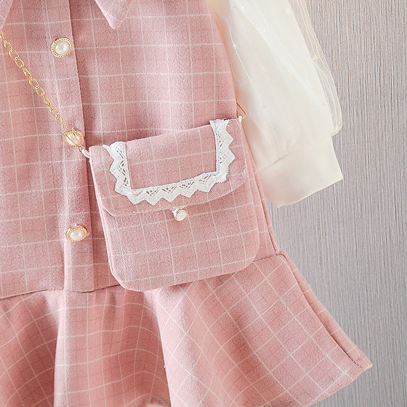 Kid Baby Girls Fragrant Style Long Sleeve Dresses Sets 2 Pcs