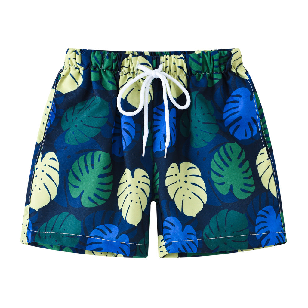 Summer Kids Boy Swimwear Fashion Striped Print Holiday Swimsuit