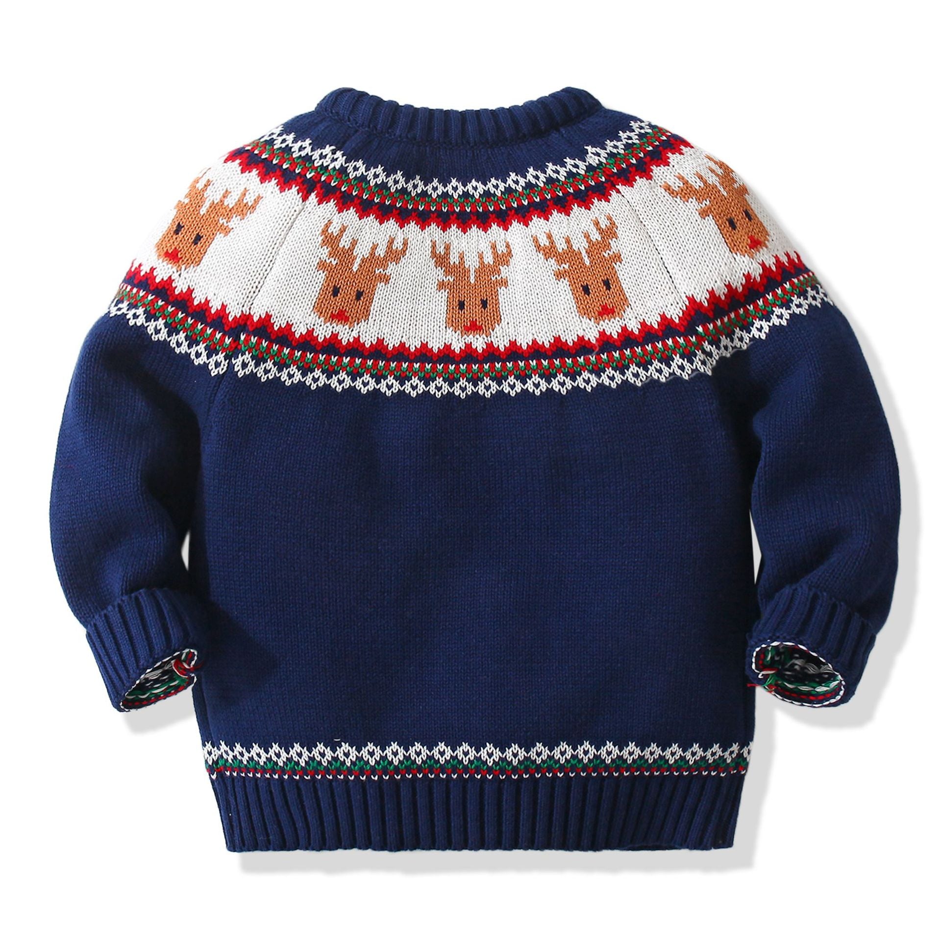 Kid Baby Boy Girl Christmas Elk Pullover Sweater