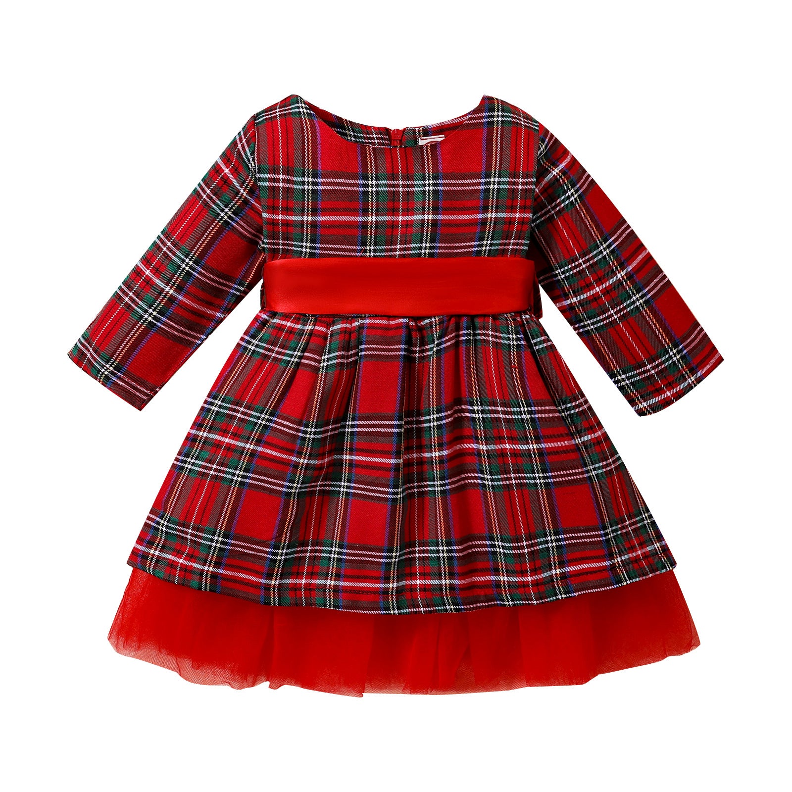 Kid Baby Girl Long-sleeved Gauze Princess Christmas Dresses