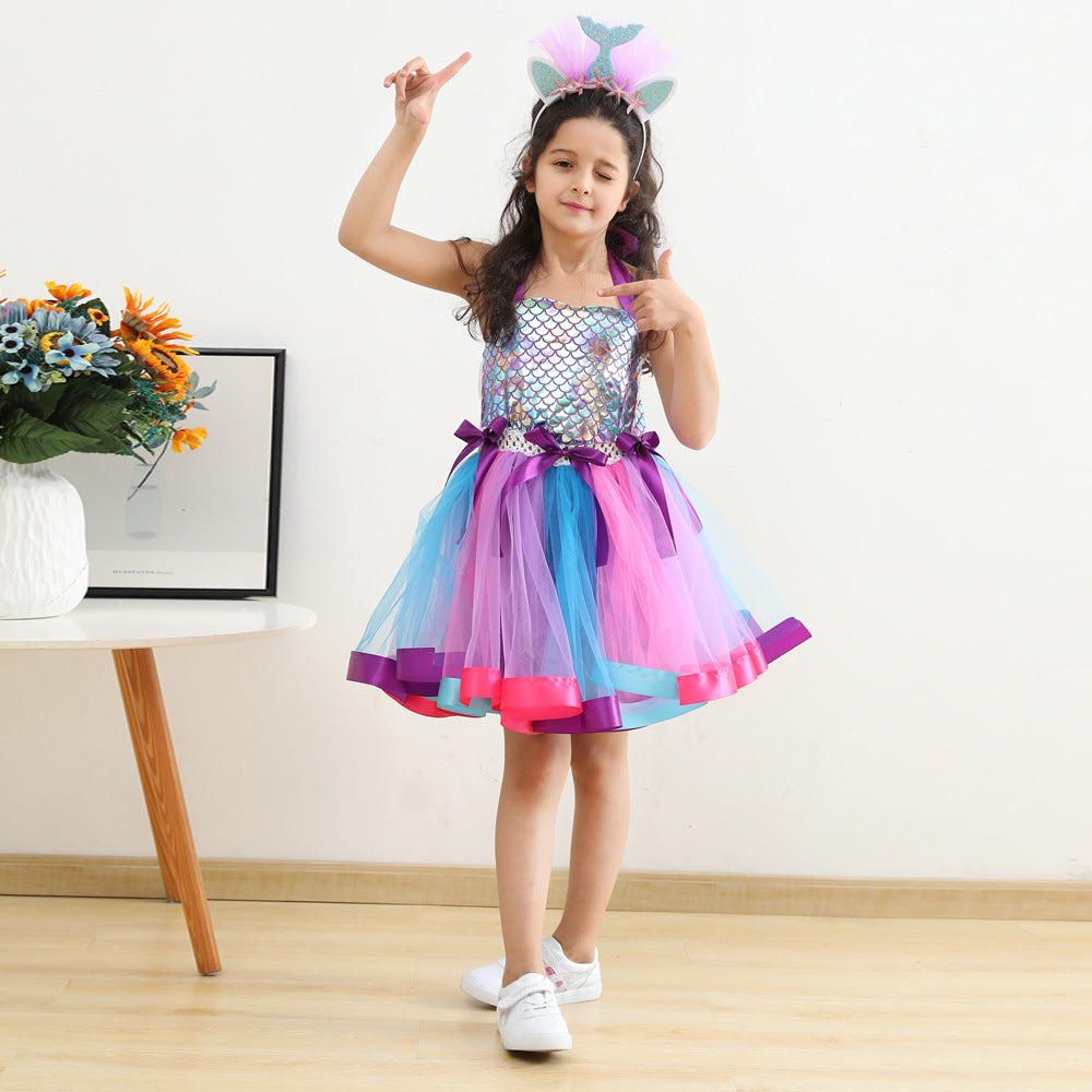 Kid Baby Girl Princess Bow Tutu Dress