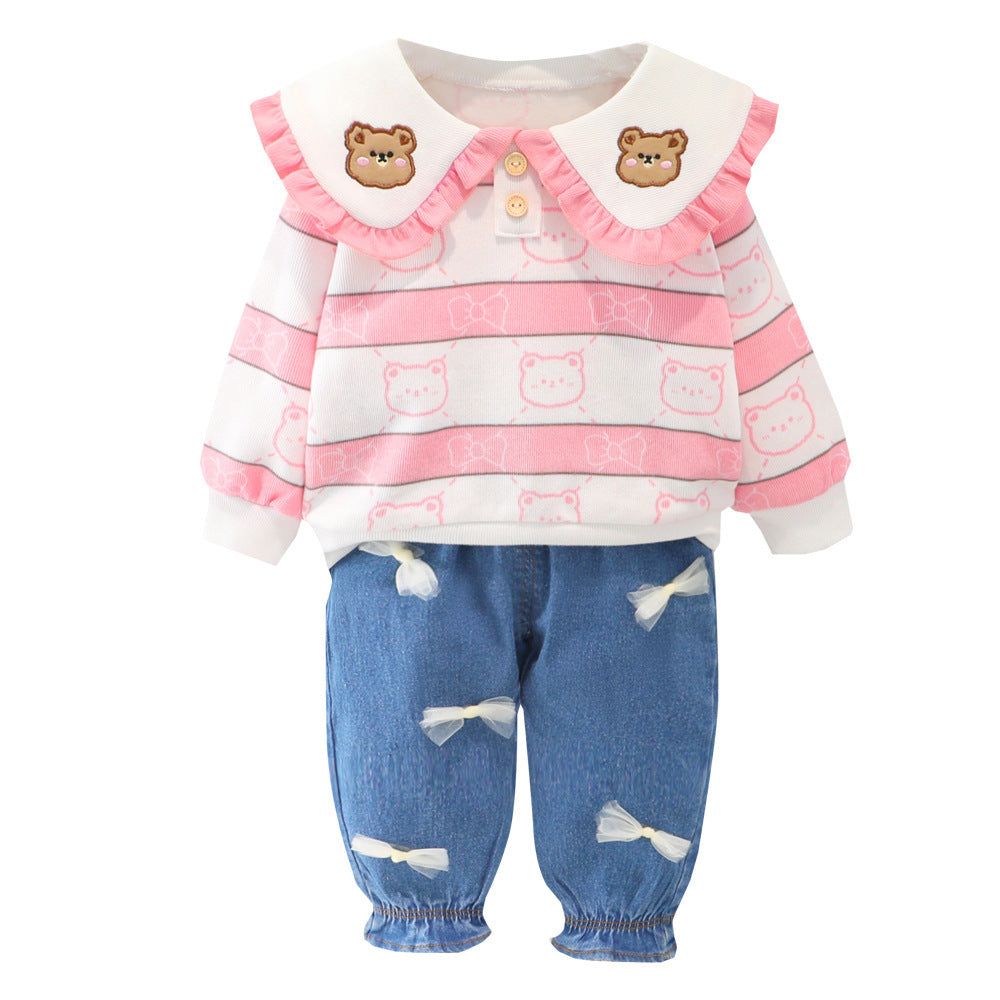 Kid Baby Girl Western Casual Fashion 2 Pcs Set