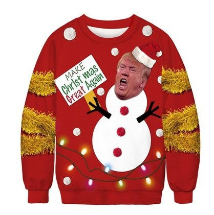 Kid 3D Printed Round Neck Christmas Fashion Hoodie