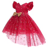 Kid Girls Princess Sequined Christmas Show Dress