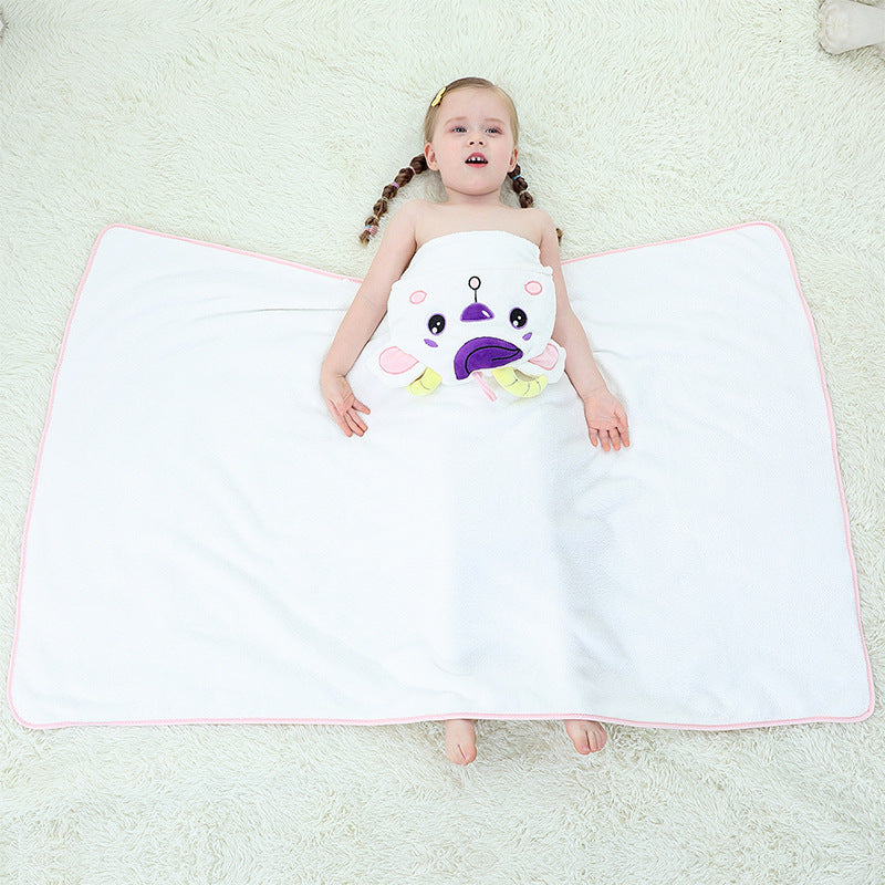 Kid Baby Summer New Cartoon Bath Towel Pajamas