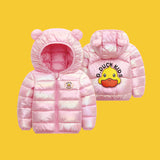 Kid Baby Boy Girl Dazzle Down Cotton Jacket Thick Hooded Coat
