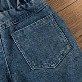 Kid Baby Girl Long Sleeve Jeans Hole Suit Spring Stripe 2 Pcs Sets