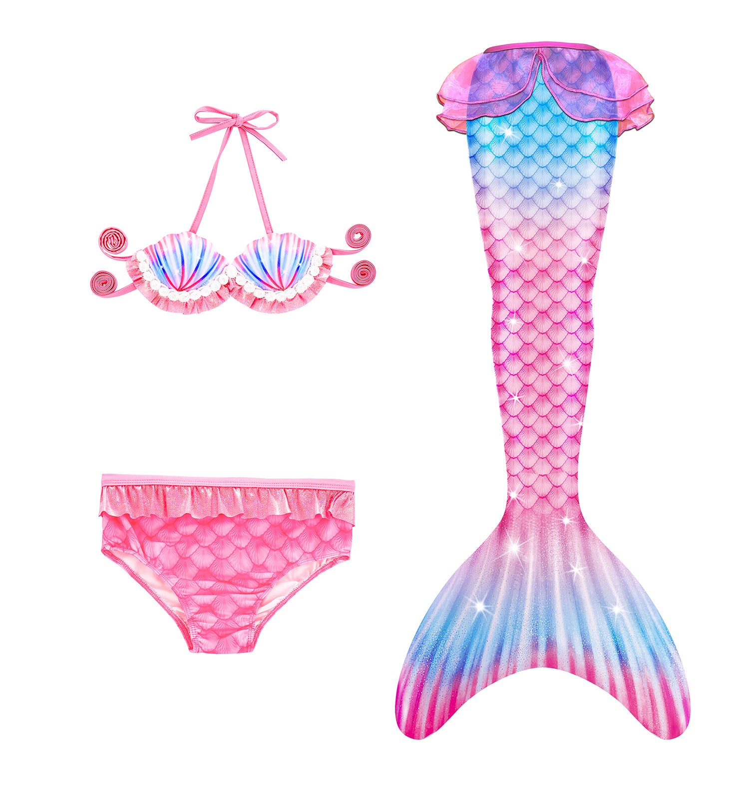 Kids Girl Ghnatygren Mermaid Bikini Split Swimsuit