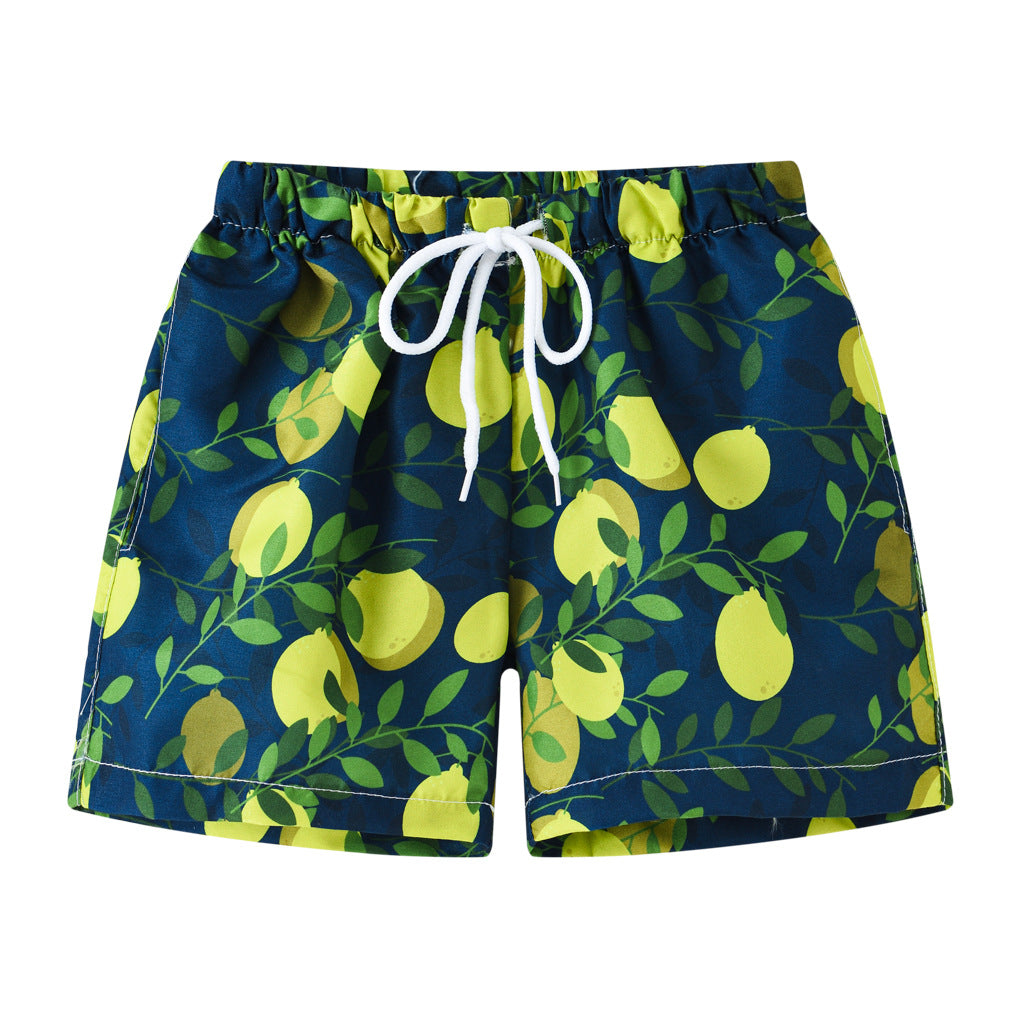 Summer Kids Boy Swimwear Fashion Striped Print Holiday Swimsuit