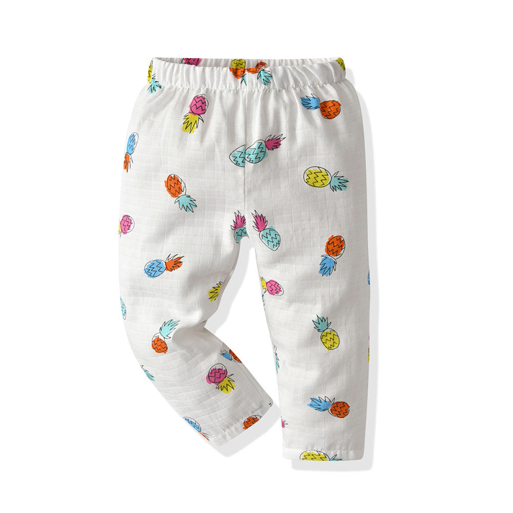 Kid Baby Girl Boy Pajamas Cartoon Long Sleeve Cotton Casual  2 Pcs Set