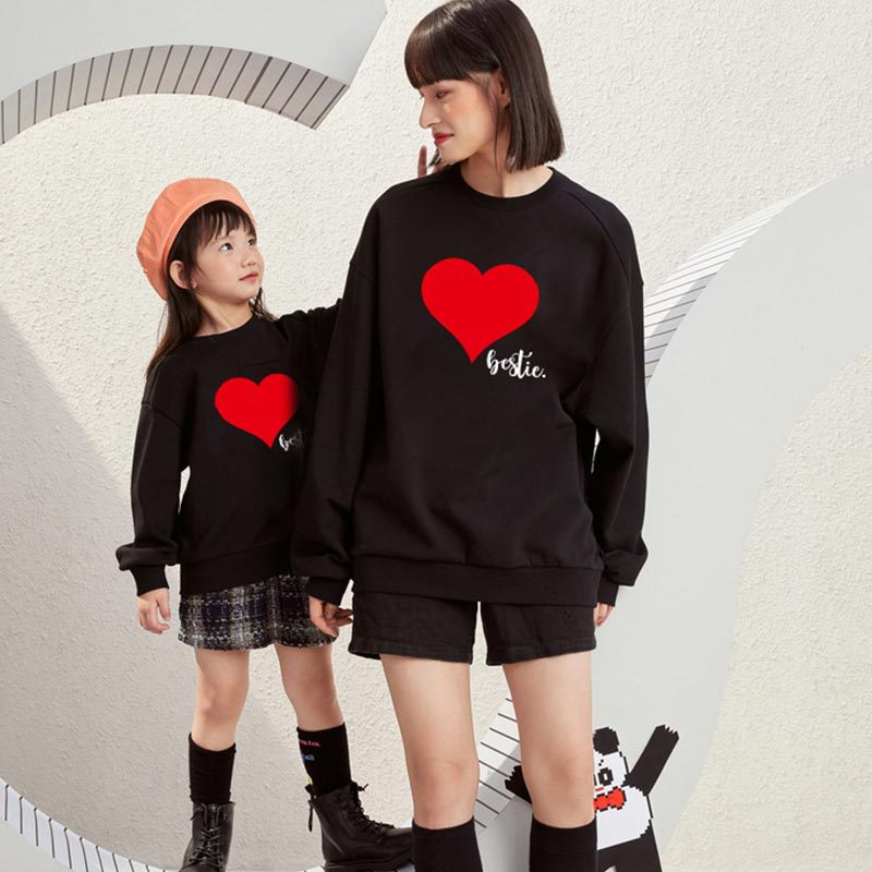 Family Matching Valentine's Day Love Letter Art Print Fashion T-shirt Hoodie