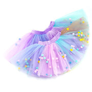 Kid Baby Girl Colorful Princess Lining Mesh Rainbow Skirts