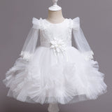 Baby Girl Princess Piano Performance Gauze Pompous Flower Dress