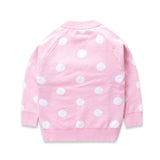 Kid Boy Coat Polka Dot Line Sweater
