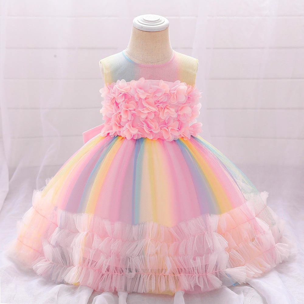 Kid Baby Girl Birthday Princess Wedding Dress
