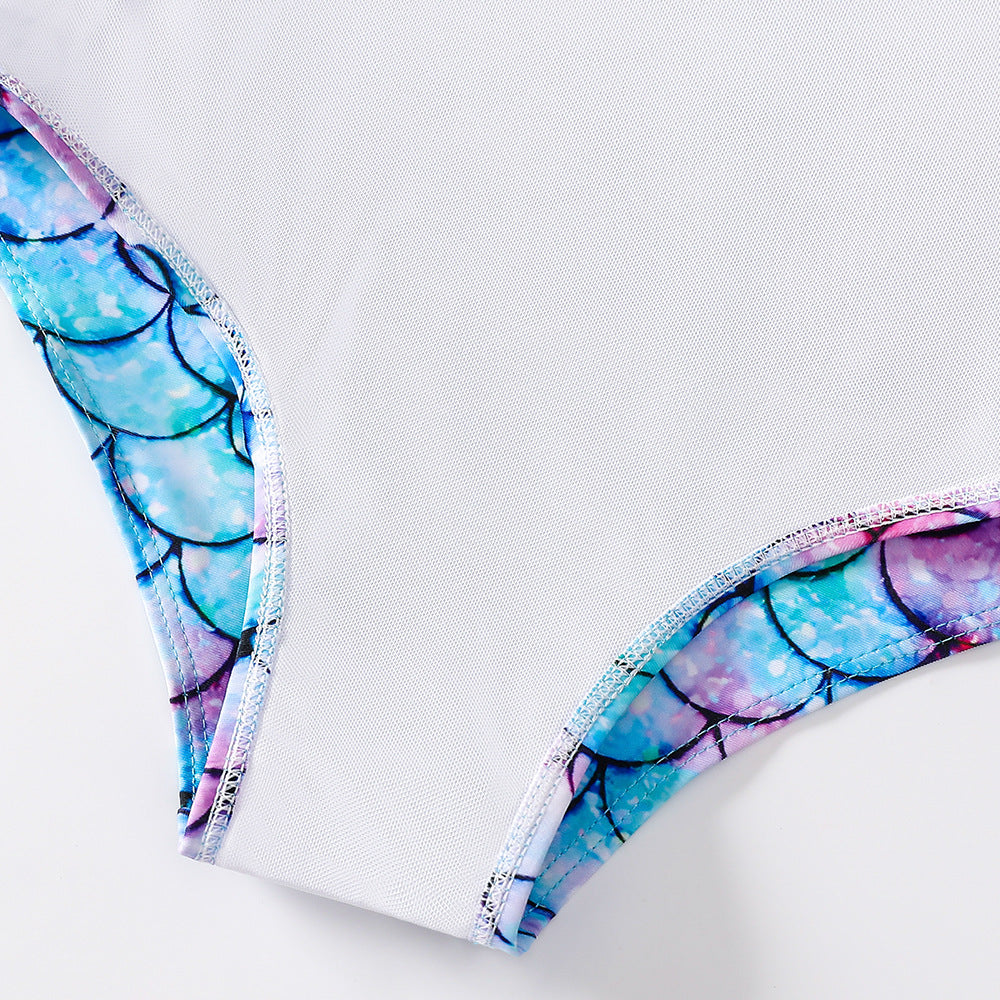 Kid Girls One-piece Swimsuit Mermaid Bathing Beach Swimwear