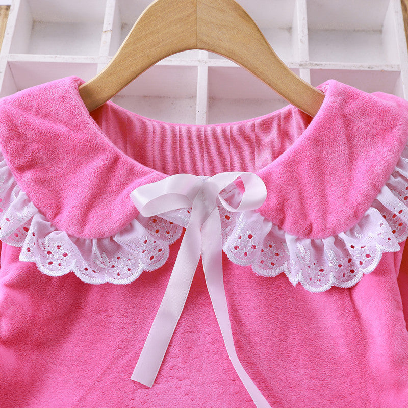 Kid Baby Girl Sleepwear Long Sleeve Homewear Nightgown Pajamas