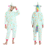 Kid Girl Flannel Cartoon Animal One-piece Pajamas