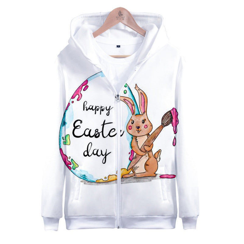 Kid Boy Girl Easter 3D Printed Hoodies Zipper Coats