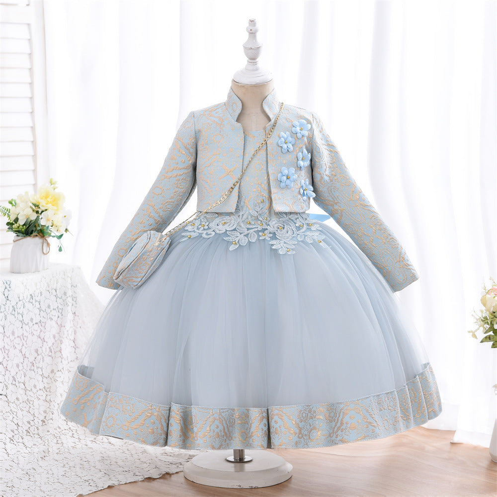 Kid Girl Princess Dress Pomfret Piano Performance Dress