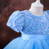 Kid Girl Princess Summer Korean Sequin Piano Dresses