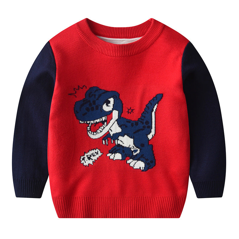 Kid Baby Girl Knit Pullover Autumn Christmas Jacquard Sweater