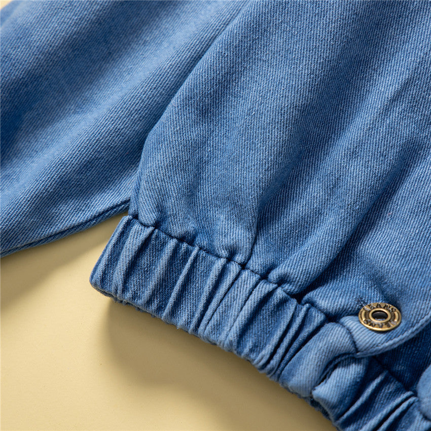 1-6Y Kid Baby Girls Denim Jacket Coats Cardigan Top