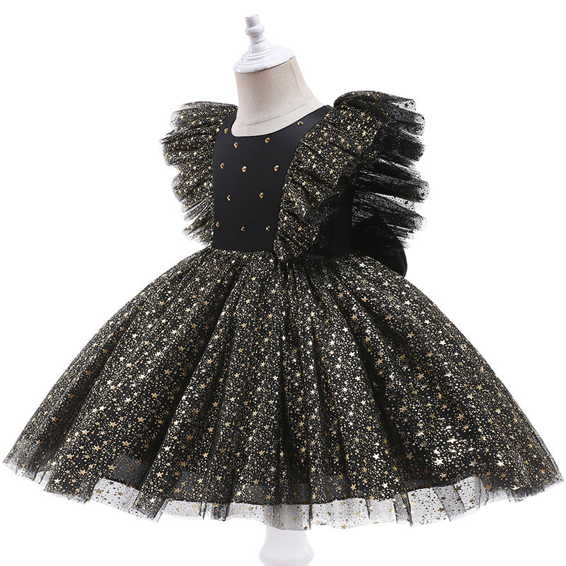 Kid Baby Girl Christmas Popular First Year Mesh Princess Dress