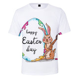 Kid Boys Girls Easter Digital Printed Short Sleeves T-shirts