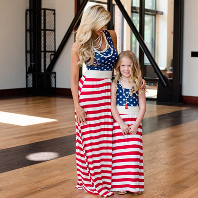 Family Matching Parent-child Fashion Spring Dresses