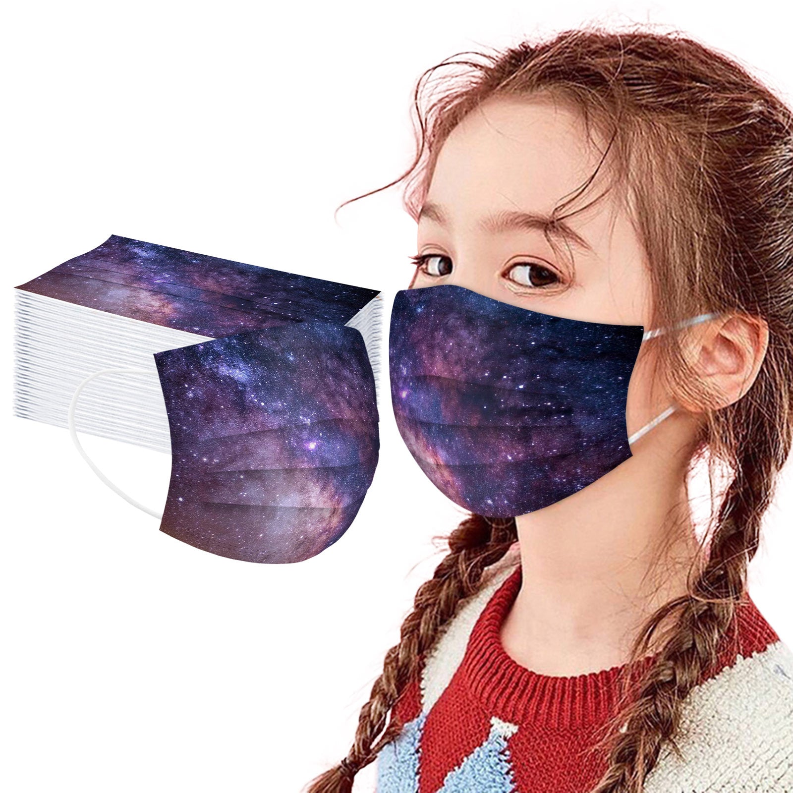 Kid Star Series Printed Disposable Spiked Masks 20 Pcs