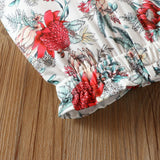 Baby Girl Long Sleeves Triangular Spring Flower 3 Pcs Sets