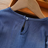 Kid Baby Girl Suit Autumn Solid Flared Sleeve Lace Bell 2 Pcs Sets