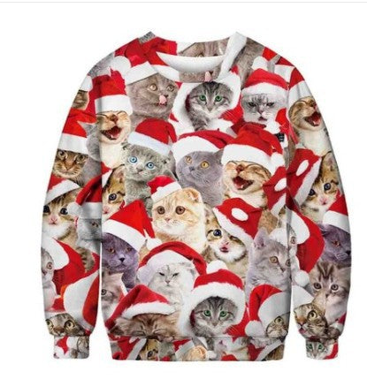 Kid 3D Printed Round Neck Christmas Fashion Hoodie