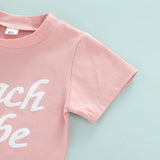 Baby Girls Suit Summer Stripe Bell Bottom Short Sleeve 2 Pcs Set