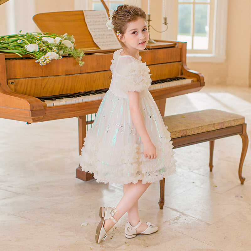 Kid Girl Princess Summer Fluffy Gauze Dresses