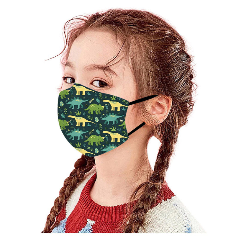 Kid Dinosaur Star Cotton Washable Pluggable Filter Cotton Fashionable 3D Mask