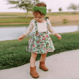 Family Matching Mother Daughter Floral Holiday Beach Leisure Dress Cape